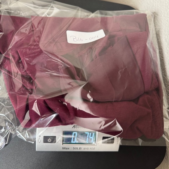 Garnet Hill Burgundy Short Sleeve Dress Size L Organic Cotton Silk Blend - Picture 8 of 8